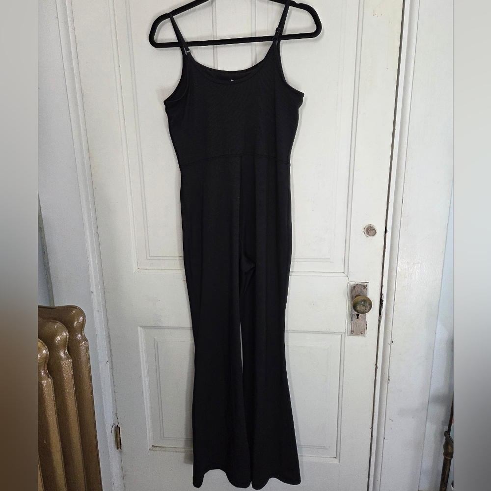 Yogalicious Illusion Rib Scarlett Flare Jumpsuit - Picture 6 of 7